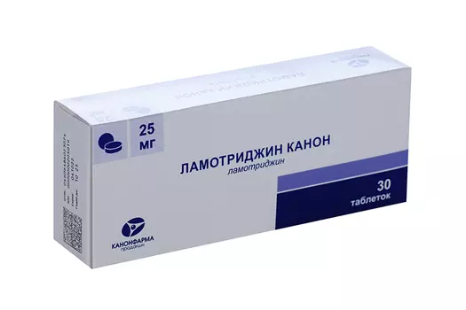 Ламотриджин Канон 25 мг, 30 шт, таблетки