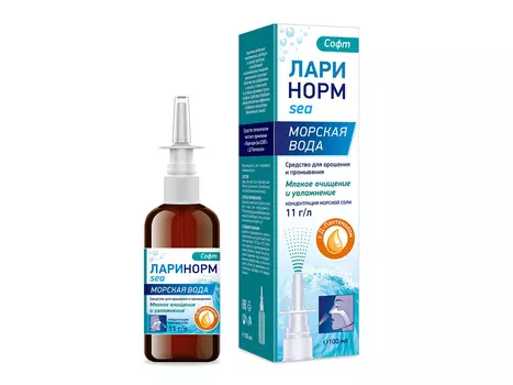 Ларинорм Море софт средство д/орошения/промыв носа 11 г/л c Д-Пантенолом, 100 мл
