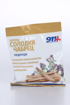 Леденцы 911 солодка/чабрец/витамин С, 50 г