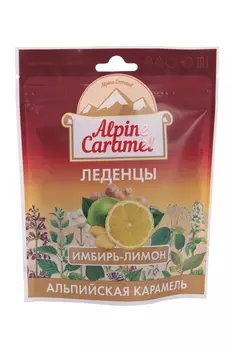 Леденцы Альпийская Карамель имбирь/лимон, 75 г