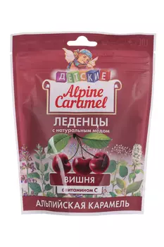 Леденцы Альпийская Карамель мед/витамин С/вишня дет, 75 г