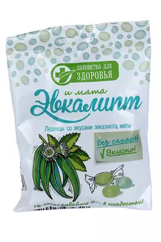 Леденцы Лакомства для Здоровья эвкалипт и мята б/сахара