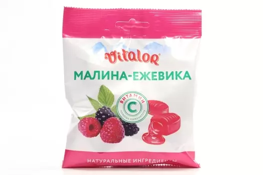 Леденцы Виталор вит С малина/ежевика, 60 г