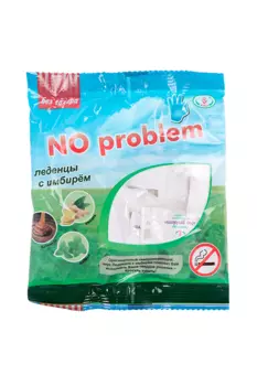 Леденцы Вулкан NO problem с имбирем аромат мелиссы и карамели б/сахара, 50 г