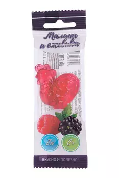 Леденец «Петушок» с витамином С со вкусом малины и ежевики, 17 г