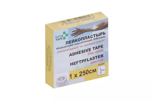 Лейкопластырь SFM-Plaster мед/фиксир ткан основа 1х250 см