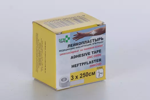 Лейкопластырь SFM-Plaster мед/фиксир ткан основа 3х250 см