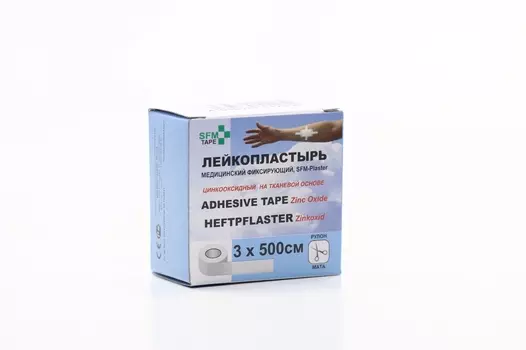 Лейкопластырь SFM-Plaster мед/фиксир ткан основа 3х500 см
