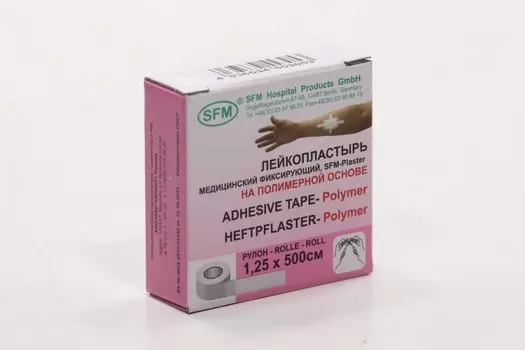 Лейкопластырь SFM-Plaster мед/перфорир полимер основа 1,25 х 500 см