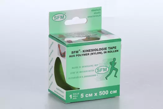 Лента кинезиологич 5х500 см, зелен