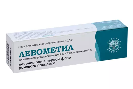 Левометил 40 мг/г+7.5 мг/г, 40 г, мазь