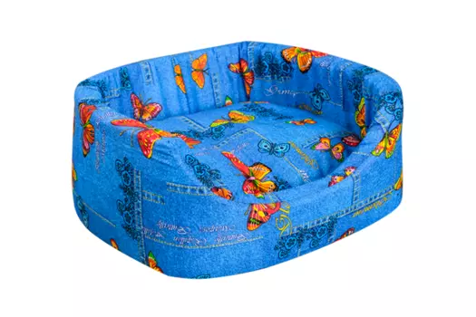 Лежанка №2, с подушкой, 45 х 35 х 16 см МИКС ЦВЕТОВ