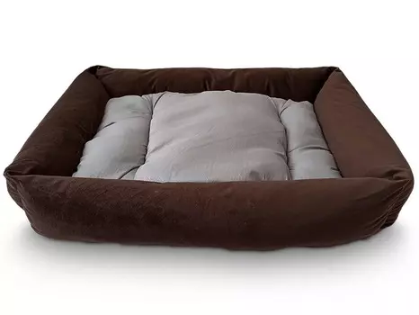 Лежанка DOGMODA д/собак бинго XL съемный чехол 120х90 см коричневая