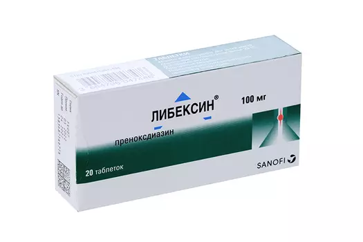 Либексин 100 мг, 20 шт, таблетки