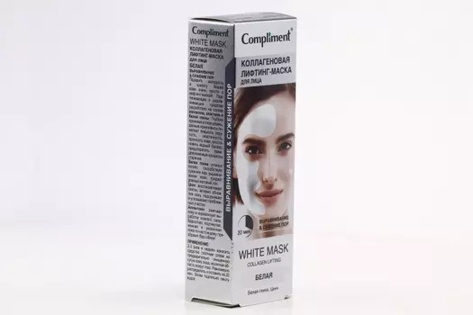 Лифтинг-маска Compliment д/лица коллагеновая выравнивание и сужение пор белая, 80 мл