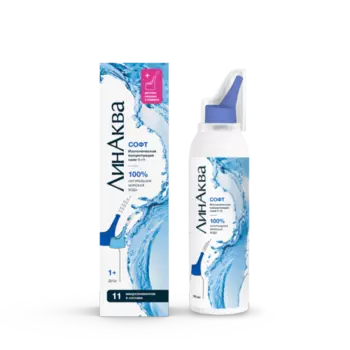 ЛинАква софт аэр с двумя насадк, 150 мл