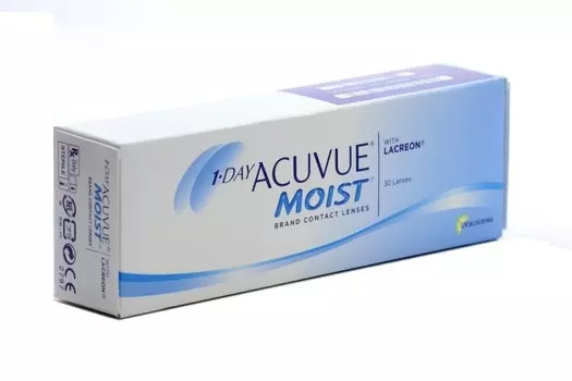 Линзы 1-Day Acuvue Moist R:=8.5 (диоптрия -5,5), 30 шт