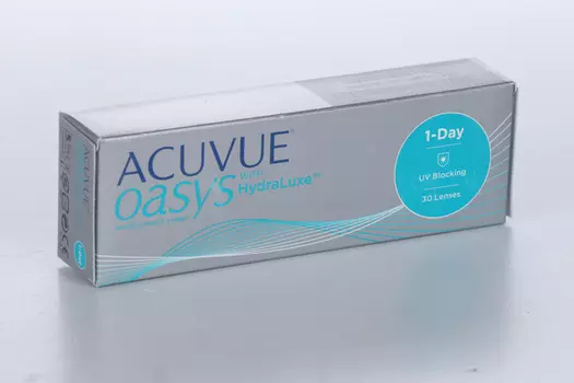 Линзы ACUVUE Oasys 1-Day контактные with hydraluxe R 9,0 (диоптрия -5,0), 30 шт
