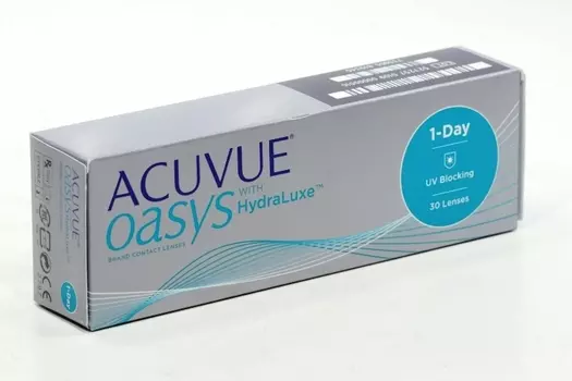 Линзы ACUVUE Oasys 1-Day контактные with hydraluxe R 9,0 (диоптрия -2,75), 30 шт