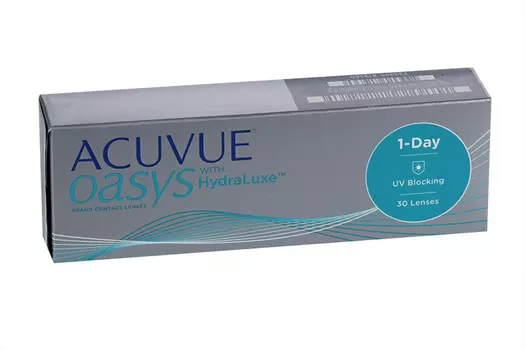 Линзы ACUVUE Oasys 1-Day контактные with hydraluxe R 9,0 (диоптрия -2,25), 30 шт