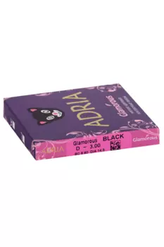 Линзы Adria Glamorous Black контактные цветные (диоптрия -3,0), 2 шт