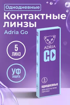 Линзы Adria GO контактные однодневные 8.6 (диоптрия -1,5), 5 шт