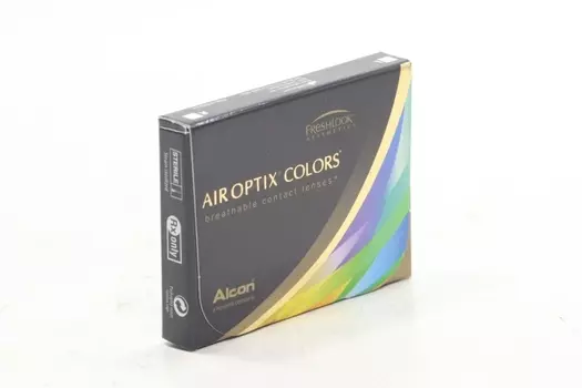 Линзы Alcon Air Optix Colors контакт цвет ежемес (диоптрия -0,00), 2 шт, Ярко-синий