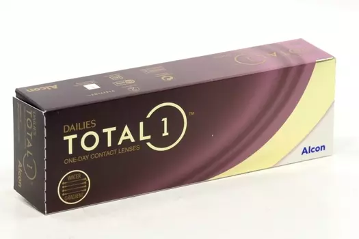 Линзы Alcon Dailies Total1 контактные однодневные (диоптрия -1,25), 30 шт