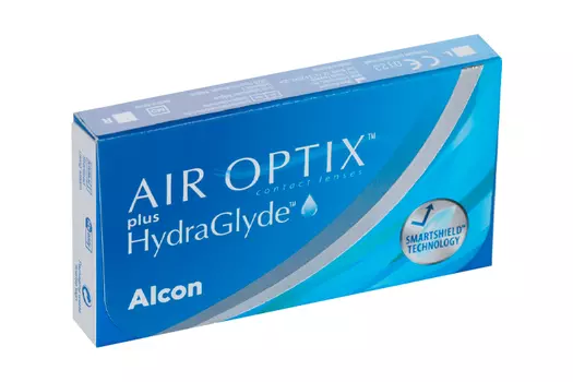 Линзы Алкон Air Optix plus HydraGlyde конт план замены (диоптрия -1,75), 6 шт