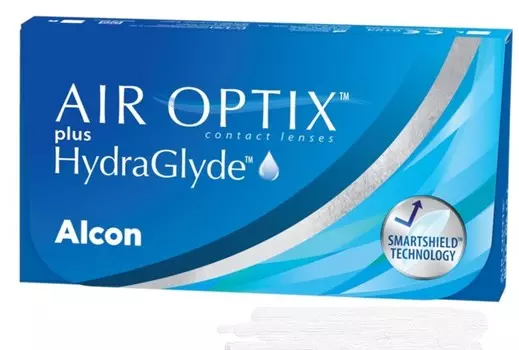 Линзы Алкон Air Optix plus HydraGlyde конт план замены (диоптрия -1,0), 3 шт