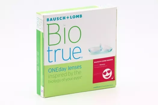 Линзы Bausch+Lomb BioTrue ONEday контактные R 8.6 (диоптрия -3,5), 90 шт