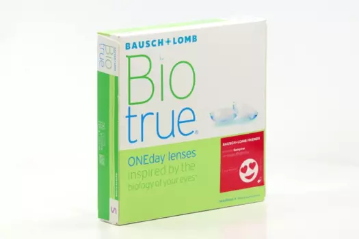 Линзы Bausch+Lomb BioTrue ONEday контактные R 8.6 (диоптрия -2,75), 90 шт