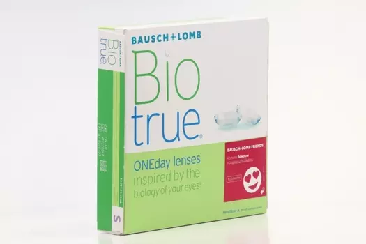 Линзы Bausch+Lomb BioTrue ONEday контактные R 8.6 (диоптрия -4,0), 90 шт