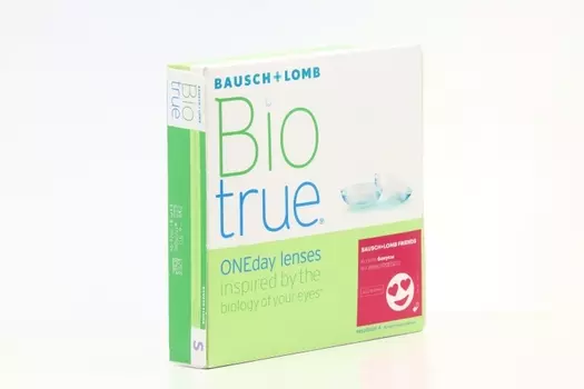 Линзы Bausch+Lomb BioTrue ONEday контактные (диоптрия -3,25), 90 шт