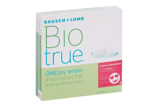 Линзы Bausch+Lomb BioTrue ONEday контактные R 8.6 (диоптрия -6,25), 90 шт