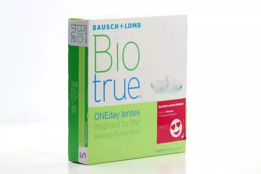 Линзы Bausch+Lomb BioTrue ONEday контактные R 8.6 (диоптрия -2,0), 90 шт