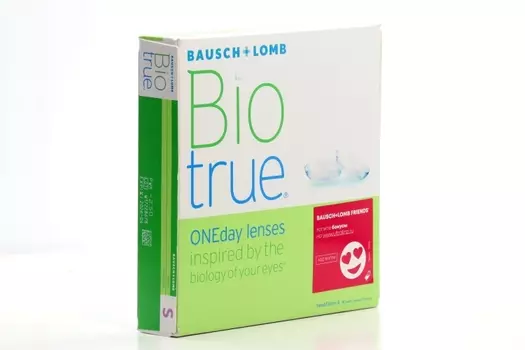 Линзы Bausch+Lomb BioTrue ONEday контактные R 8.6 (диоптрия -2,5), 90 шт