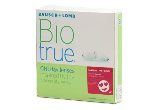 Линзы Bausch+Lomb BioTrue ONEday контактные R 8.6 (диоптрия -5,0), 90 шт