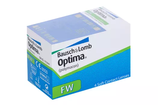 Линзы Bausch+Lomb Optima FW контактные R 8.4 (диоптрия -3,75), 4 шт