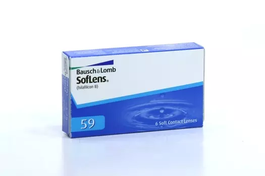 Линзы Bausch+Lomb SofLens 59 контактные R 8.6 (диоптрия -5,5), 6 шт