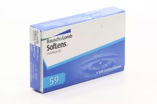 Линзы Bausch+Lomb SofLens 59 контактные R 8.6 (диоптрия -7,5), 6 шт