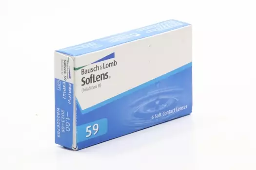 Линзы Bausch+Lomb SofLens 59 контактные R 8.6 (диоптрия -1,0), 6 шт