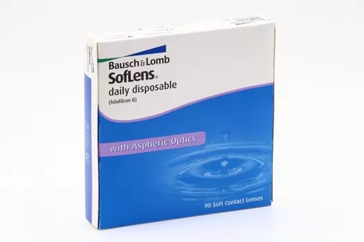 Линзы Bausch+Lomb Soflens Daily Disposable контактные R 8.6 D -1.50, 90 шт