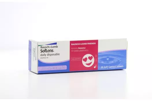 Линзы Bausch+Lomb Soflens Daily Disposable контактные R 8.6 D -0.75, 30 шт