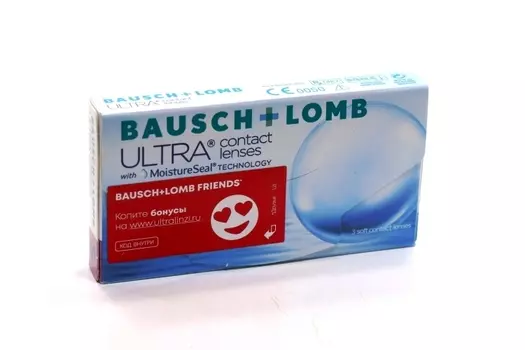 Линзы Bausch+Lomb Ultra контактные R 8.5 (диоптрия -2,50), 3 шт