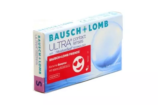 Линзы Bausch+Lomb Ultra контактные R 8.5 (диоптрия -6,0), 3 шт