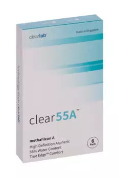 Линзы Clearlab Clear55 А контактные R 8.7 (диоптрия +5,0), 6 шт