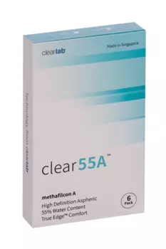 Линзы Clearlab Clear55 А контактные R 8.7 (диоптрия -8,0), 6 шт