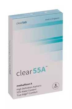 Линзы Clearlab Clear55 А контактные R 8.7 (диоптрия -7,5), 6 шт