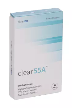Линзы Clearlab Clear55 А контактные R 8.7 (диоптрия -1,25), 6 шт